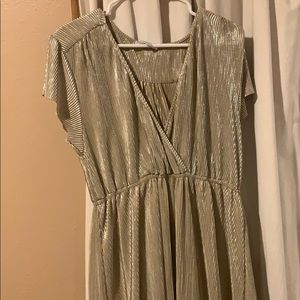 Gold Wrap Maxi Dress